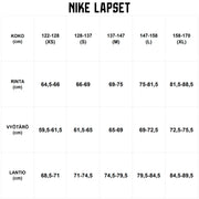 Maajoukkueen Nike Replica -kotipelipaita JR kokotaulukko