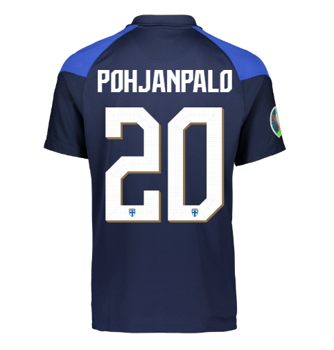 Finland Official Away Jersey EURO2020 Limited Edition Pohjanpalo Print